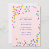 Blush Roze kleurrijke Confetti Girl's Birthday Kaart (Voorkant)