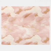Blush Roze Koe Dier Fleece Deken (Voorkant (Horizontaal))