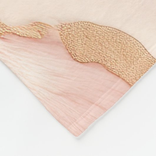 Blush Roze Koe Dier Fleece Deken (Hoek)