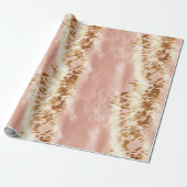Blush Roze Koe Dierenprint Cadeaupapier (Uitgerold)