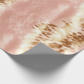 Blush Roze Koe Dierenprint Cadeaupapier (Hoek)