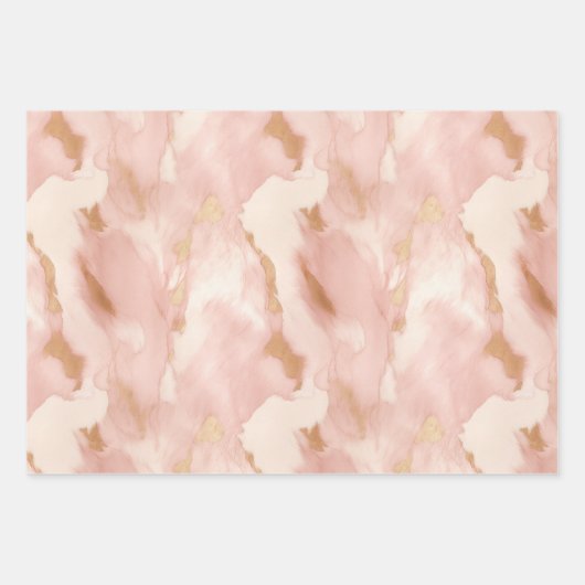 Blush Roze Koe Dierenprint Inpakpapier Vel (Voorkant 2)