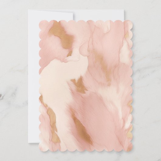 Blush Roze Koe Dierenprint Kaart (Achterkant)