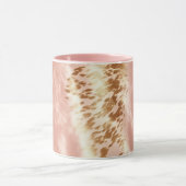 Blush Roze Koe Dierenprint Mok (Midden)