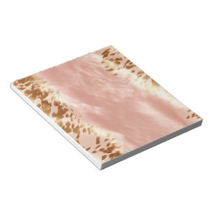 Blush Roze Koe Dierenprint Notitieblok