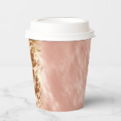 Blush Roze Koe Dierenprint Papieren Bekers (Voorkant)