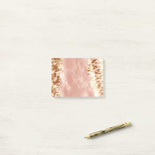 Blush Roze Koe Dierenprint Post-it® Notes (Op bureau)