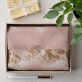 Blush Roze Koe Dierenprint Tissuepapier (Geschenk)