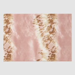 Blush Roze Koe Dierenprint Tissuepapier