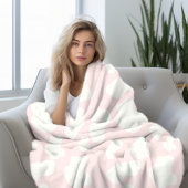Blush Roze koe print Fleece Deken