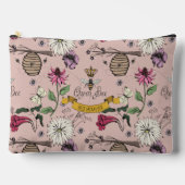 Blush roze koningin bij & gouden kroon beste mama  etui (Voorkant)