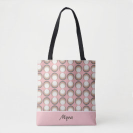 Blush Roze Koraal Zee Shell Pattern Tote Bag