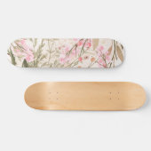 Blush roze koraalbos groene waterverf florale persoonlijk skateboard (Horizontaal)