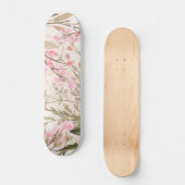 Blush roze koraalbos groene waterverf florale persoonlijk skateboard (Voorkant)