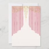 Blush roze kroon bloemen Quinceanera Kaart (Achterkant)