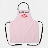 Blush roze kus de Cute Valentijn Kitchen Schort (Voorkant)