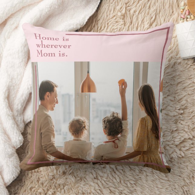 Blush Roze Kussen met Aangepast Lijst & Tekst (Deken)