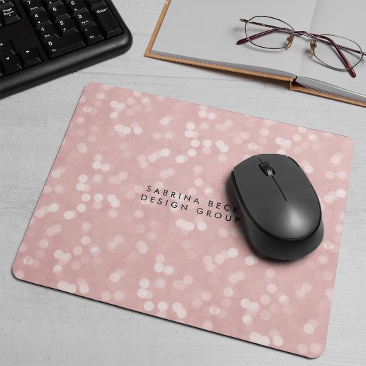 Blush roze lampjes | Gepersonaliseerd Muismat
