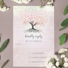 Blush roze leder bomen Brondenland RSVP