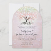 Blush roze leder Boom Bouw Land Weddenschap Kaart (Voorkant)