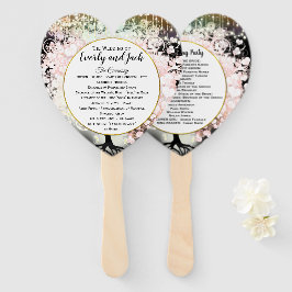 Blush roze lef-boom-weddenschapsprogramma zwart handwaaier