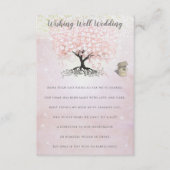 Blush roze lef wishing Well Wedding Informatiekaartje (Voorkant)