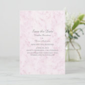 Blush Roze legant marmer Save the Date Invite Kaart (Staand voorkant)