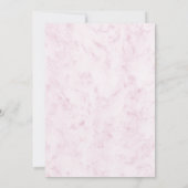 Blush Roze legant marmer Save the Date Invite Kaart (Achterkant)