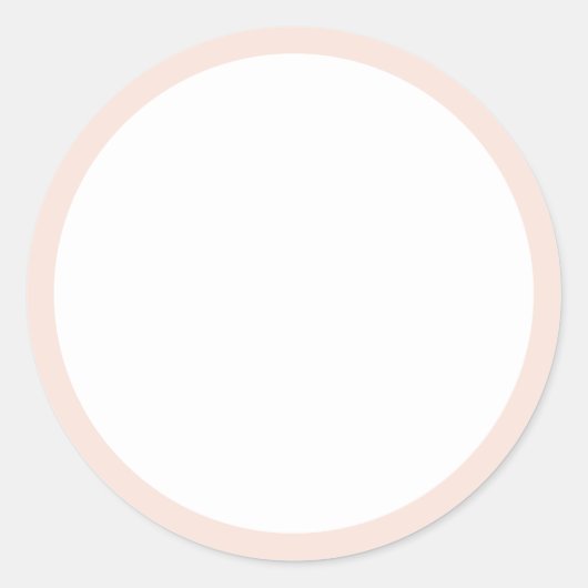 Blush roze lege, klassieke ronde sticker (Voorkant)