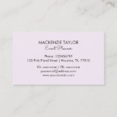 Blush Roze Lente Bloem Bloemen Boeket Visitekaartje (Achterkant)