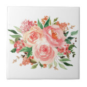 Blush Roze lente bloem bloesem Tegeltje (Voorkant)