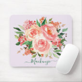 Blush Roze lente bloemenboeket Muismat (Met muis)
