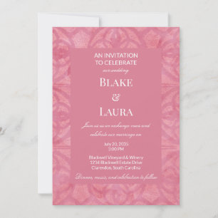 Blush Roze Lente Bloesems Batik Maatwerk Kaart