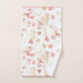 Blush roze lente zomer tuin patroon bad handdoek (Handdoek)