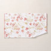 Blush roze lente zomer tuin patroon bad handdoek (Handdoek)