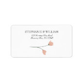 Blush roze lentemaandadres etiket (Voorkant)