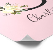 Blush roze letter 'C' Nursery Name Wall Art Poster (Hoek)