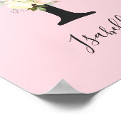 Blush roze letter 'I' Nursery Name Wall Art Poster (Hoek)