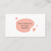 Blush Roze Leuke Minimalistische Salon Koffiewinke Klantenkaartje (Voorkant)