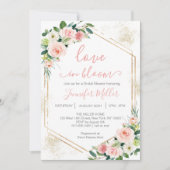 Blush roze liefde in bloem Vrijgezellenfeest Kaart (Voorkant)