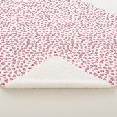 Blush roze liefdespatroon sherpa deken (3/4)