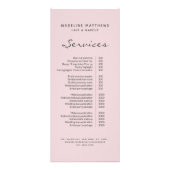 Blush roze lijst met QR-codenummer Reclamekaart (Voorkant)