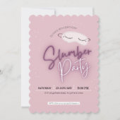 Blush roze, logeerpartij, sluimerende verjaardag kaart (Voorkant)