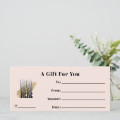 Blush Roze Logo Business Cadeaubon (Staand voorkant)