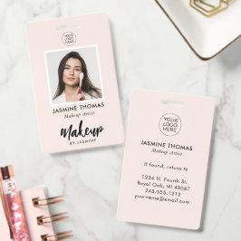 Blush Roze Logo Foto Make-up Badge