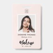 Blush Roze Logo Foto Make-up Badge (Voorzijde)