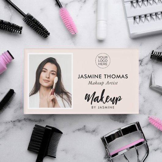 Blush Roze Logo Foto Make-up Naambadge