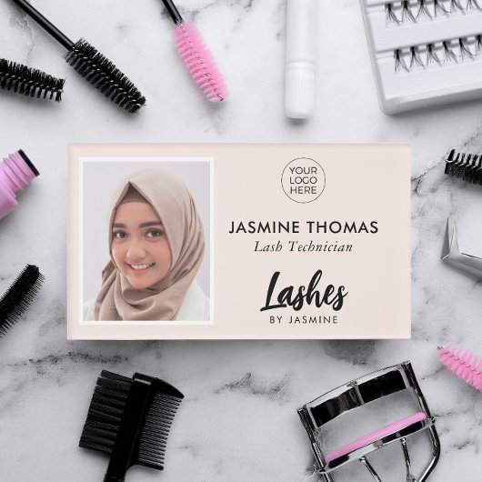 Blush Roze Logo Foto Wimper Technicus Naambadge