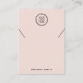 Blush Roze Logo Ketting Display Kaart Contactkaartje (Voorkant)