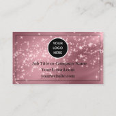 Blush Roze Logo Modern Business Beloning Punch Klantenkaartje (Achterkant)